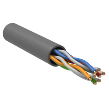 IEK Витая пара U/UTP кат.5E 24AWG 4 пары PVC 1м серый (305м) РФ GENERICA - BC1-C5E04-111-305-R-G